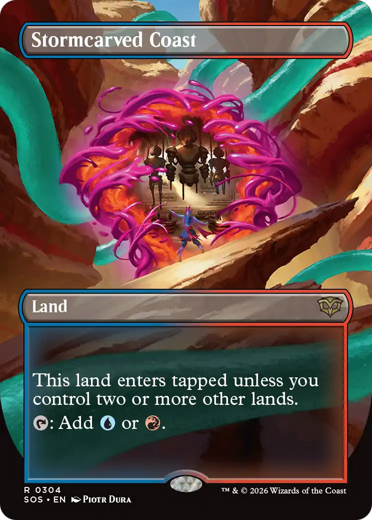 Stormcarved Coast (Borderless) [Secrets of Strixhaven] | Gear Gaming Bentonville
