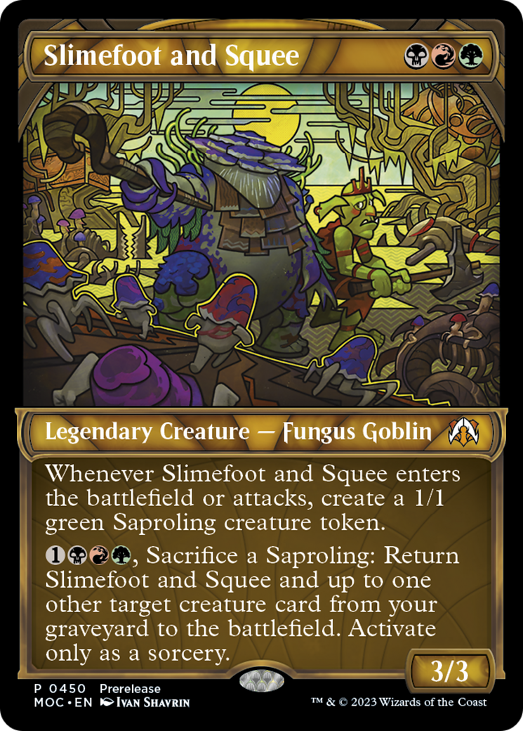 Slimefoot and Squee (Showcase Planar Booster Fun) [March of the Machine Commander Prerelease Promos] | Gear Gaming Bentonville