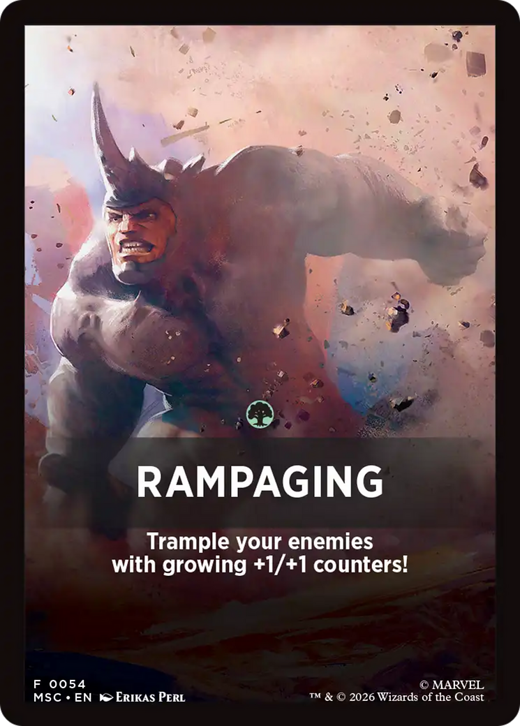 Rampaging Theme Card [Marvel Super Heroes Commander] | Gear Gaming Bentonville