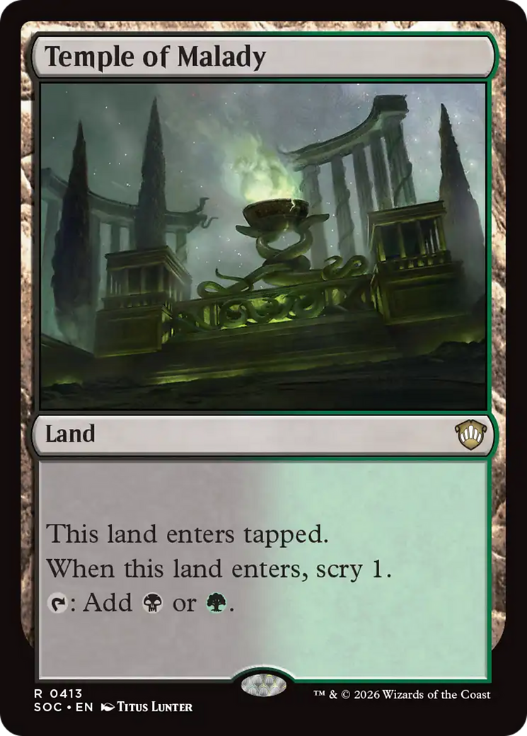 Temple of Malady [Secrets of Strixhaven Commander] | Gear Gaming Bentonville
