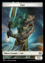 Rebel // Cat Double-Sided Token [Phyrexia: All Will Be One Tokens] | Gear Gaming Bentonville