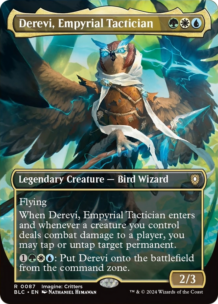 Derevi, Empyrial Tactician (Borderless) [Bloomburrow Commander] | Gear Gaming Bentonville