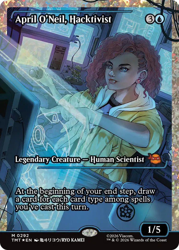 April O'Neil, Hacktivist (0292) (Showcase) (Fracture Foil) [Teenage Mutant Ninja Turtles] | Gear Gaming Bentonville
