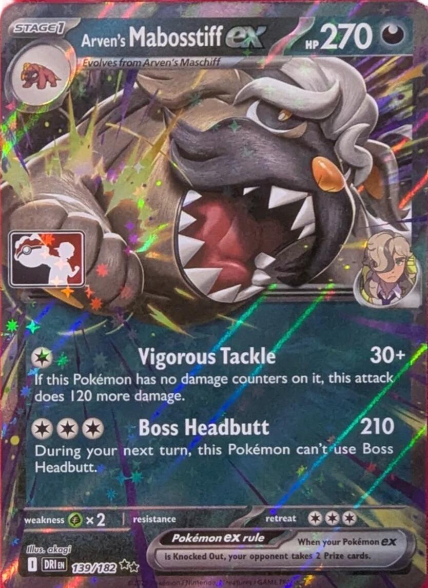 Arven's Mabosstiff ex (139/182) [Prize Pack Series Eight] | Gear Gaming Bentonville