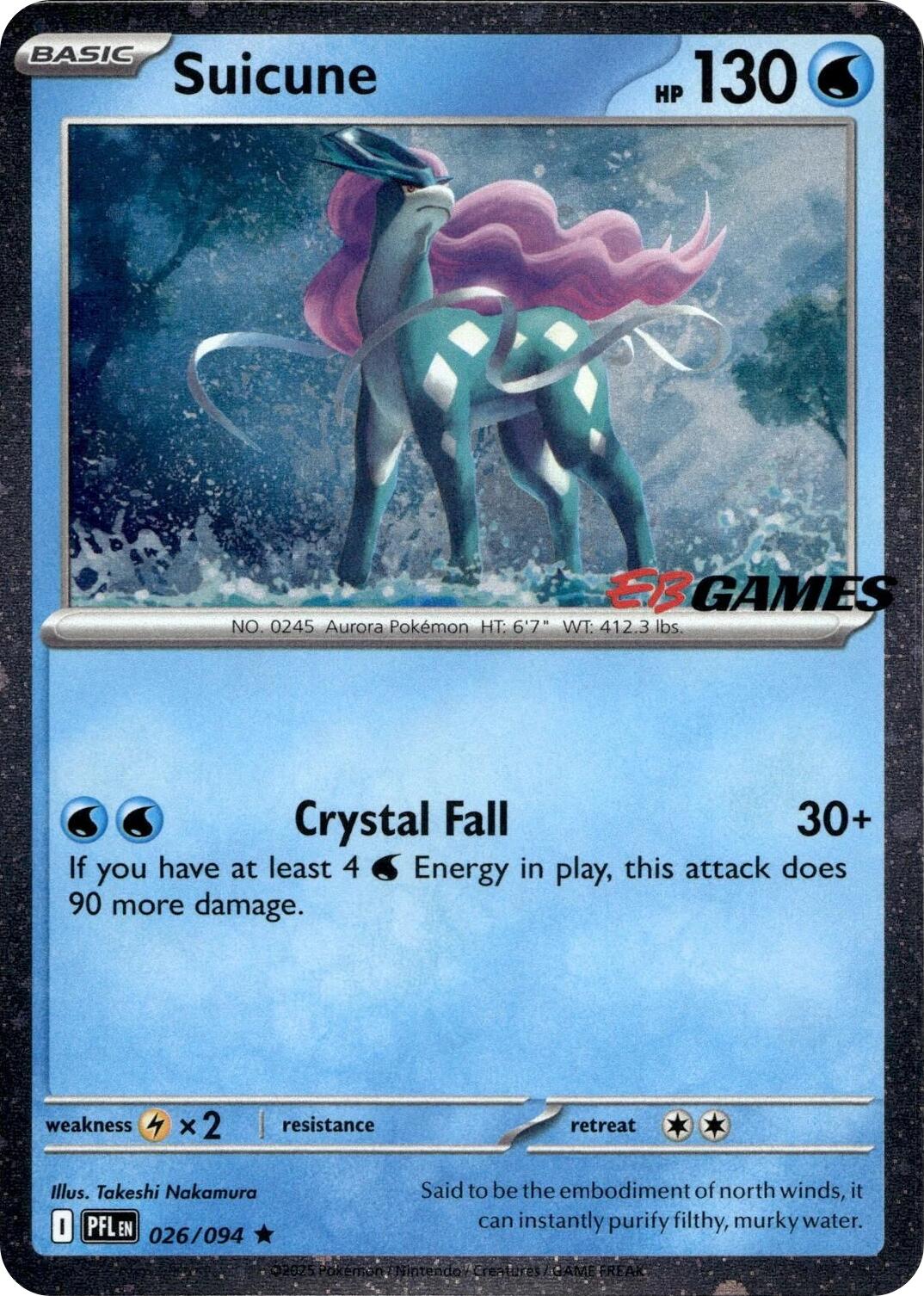 Suicune (026/094) (EB Games Exclusive) [Miscellaneous Cards] | Gear Gaming Bentonville