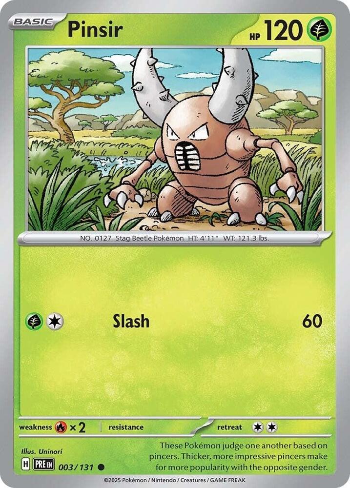 Pinsir (003/131) [Scarlet & Violet: Prismatic Evolutions] | Gear Gaming Bentonville