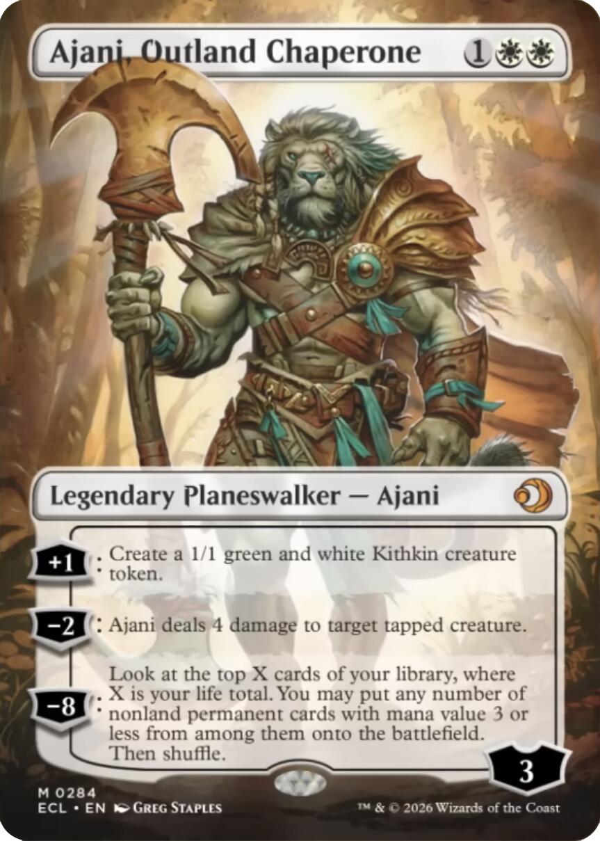 Ajani, Outland Chaperone (Borderless) [Lorwyn Eclipsed] | Gear Gaming Bentonville
