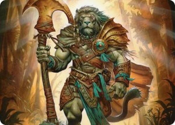 Ajani, Outland Chaperone Art Card [Lorwyn Eclipsed Art Series] | Gear Gaming Bentonville