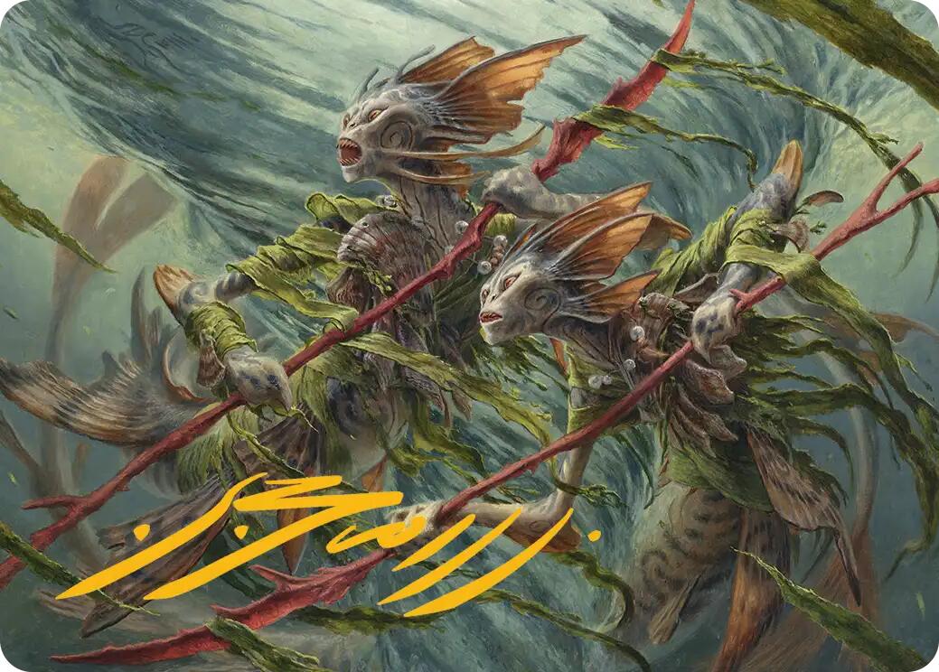 Champions of the Shoal Art Card (Gold-Stamped Signature) [Lorwyn Eclipsed Art Series] | Gear Gaming Bentonville