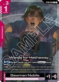 Words for Hathaway (C+) [Starter Deck 08: Flash of Radiance] | Gear Gaming Bentonville