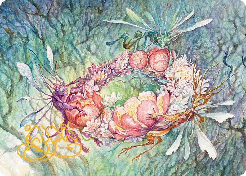 Grave Venerations Art Card (Gold-Stamped Signature) [Lorwyn Eclipsed Art Series] | Gear Gaming Bentonville