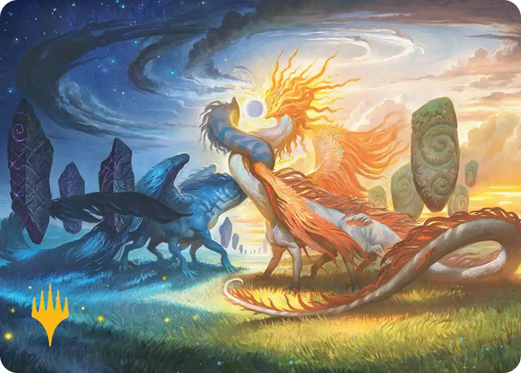 Celestial Reunion Art Card (19/54) (Gold-Stamped Planeswalker Symbol) [Lorwyn Eclipsed Art Series] | Gear Gaming Bentonville