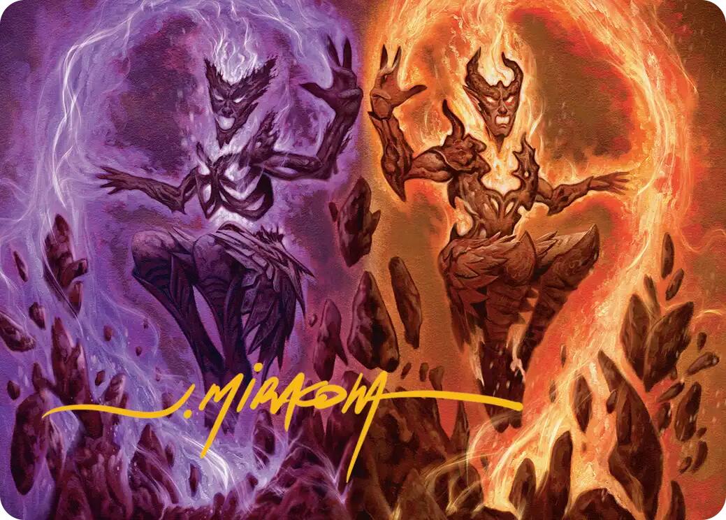 Fire Covenant Art Card (Gold-Stamped Signature) [Lorwyn Eclipsed Art Series] | Gear Gaming Bentonville
