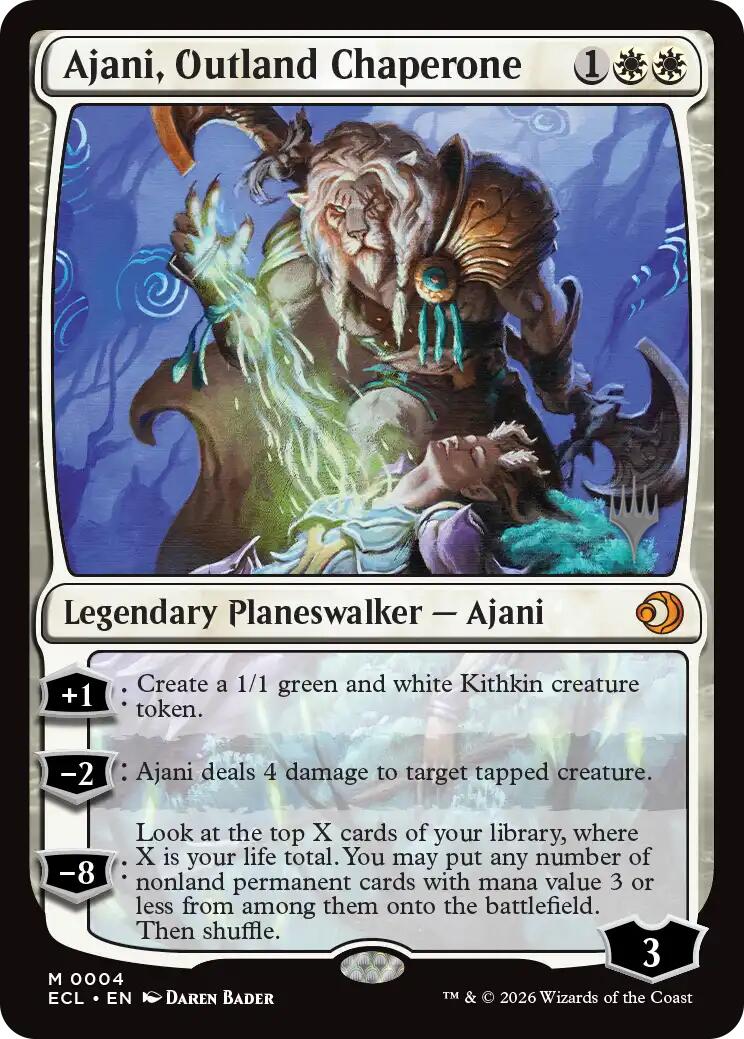 Ajani, Outland Chaperone [Lorwyn Eclipsed Promos] | Gear Gaming Bentonville