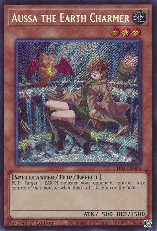 Aussa the Earth Charmer [CH02-EN004] Secret Rare | Gear Gaming Bentonville