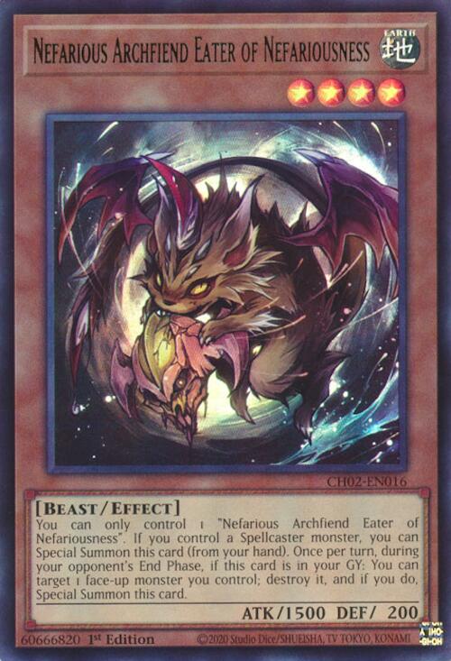 Nefarious Archfiend Eater of Nefariousness [CH02-EN016] Ultra Rare | Gear Gaming Bentonville