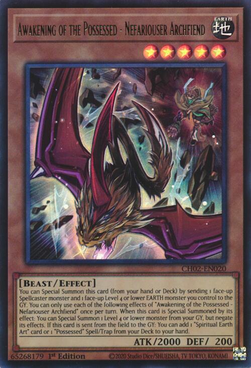 Awakening of the Possessed - Nefariouser Archfiend [CH02-EN020] Ultra Rare | Gear Gaming Bentonville