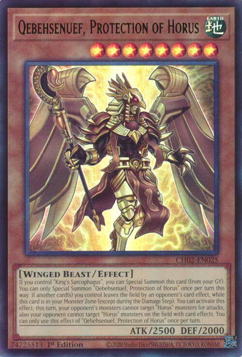 Qebehsenuef, Protection of Horus [CH02-EN025] Ultra Rare | Gear Gaming Bentonville