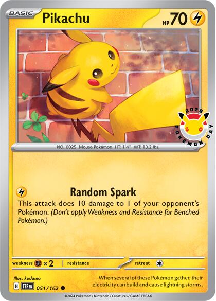 Pikachu (051/162) (Pokemon Day 2026) [Miscellaneous Cards] | Gear Gaming Bentonville