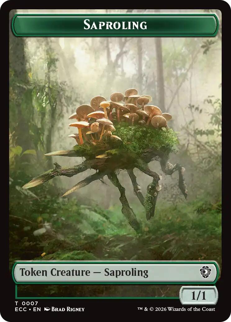 Saproling // Poison Counter Double-Sided Token [Lorwyn Eclipsed Tokens] | Gear Gaming Bentonville