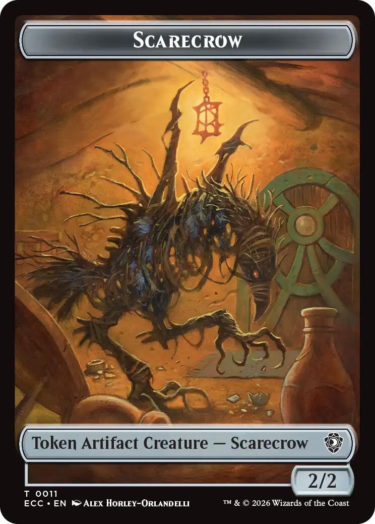 Scarecrow // Treasure Double-Sided Token [Lorwyn Eclipsed Tokens] | Gear Gaming Bentonville
