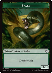 Snake // Scarecrow Double-Sided Token [Lorwyn Eclipsed Tokens] | Gear Gaming Bentonville