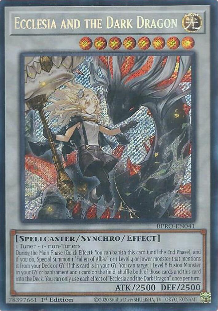 Ecclesia and the Dark Dragon [BPRO-EN041] Secret Rare | Gear Gaming Bentonville