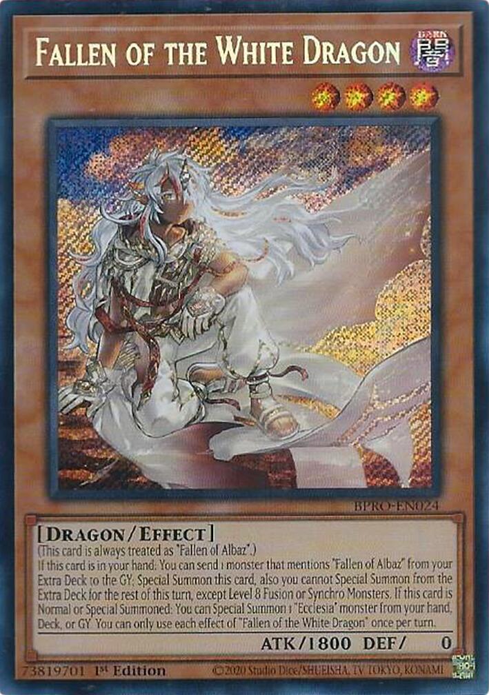 Fallen of the White Dragon [BPRO-EN024] Secret Rare | Gear Gaming Bentonville