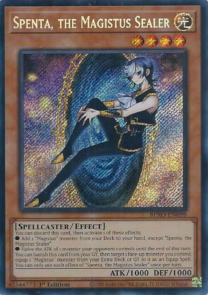 Spenta, the Magistus Sealer [BPRO-EN098] Secret Rare | Gear Gaming Bentonville