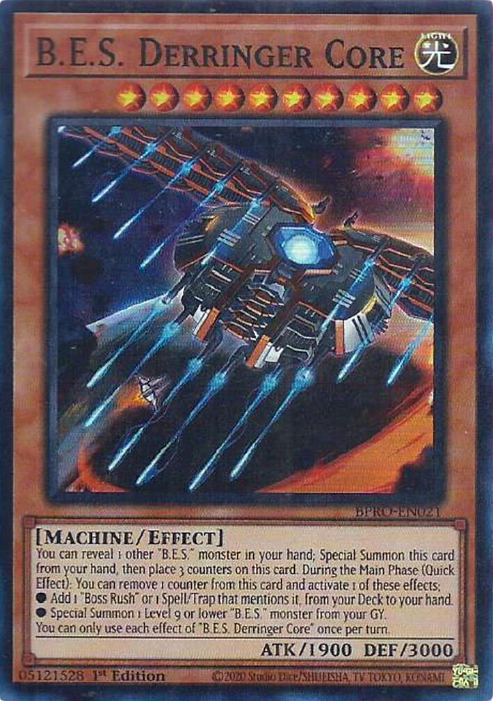B.E.S. Derringer Core [BPRO-EN021] Super Rare | Gear Gaming Bentonville
