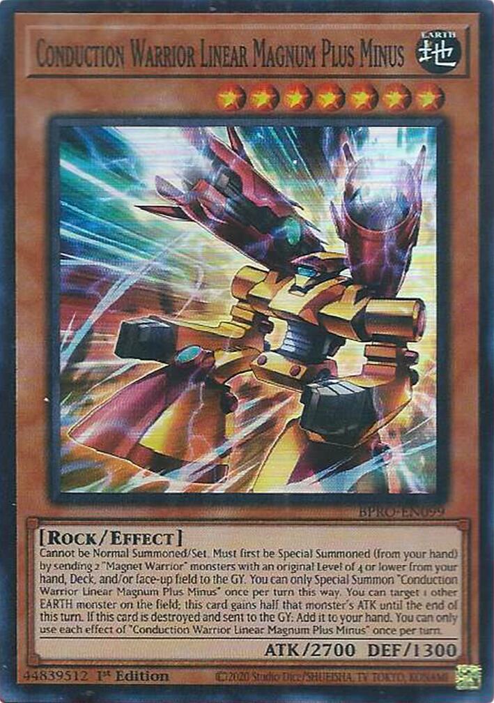 Conduction Warrior Linear Magnum Plus Minus [BPRO-EN099] Super Rare | Gear Gaming Bentonville