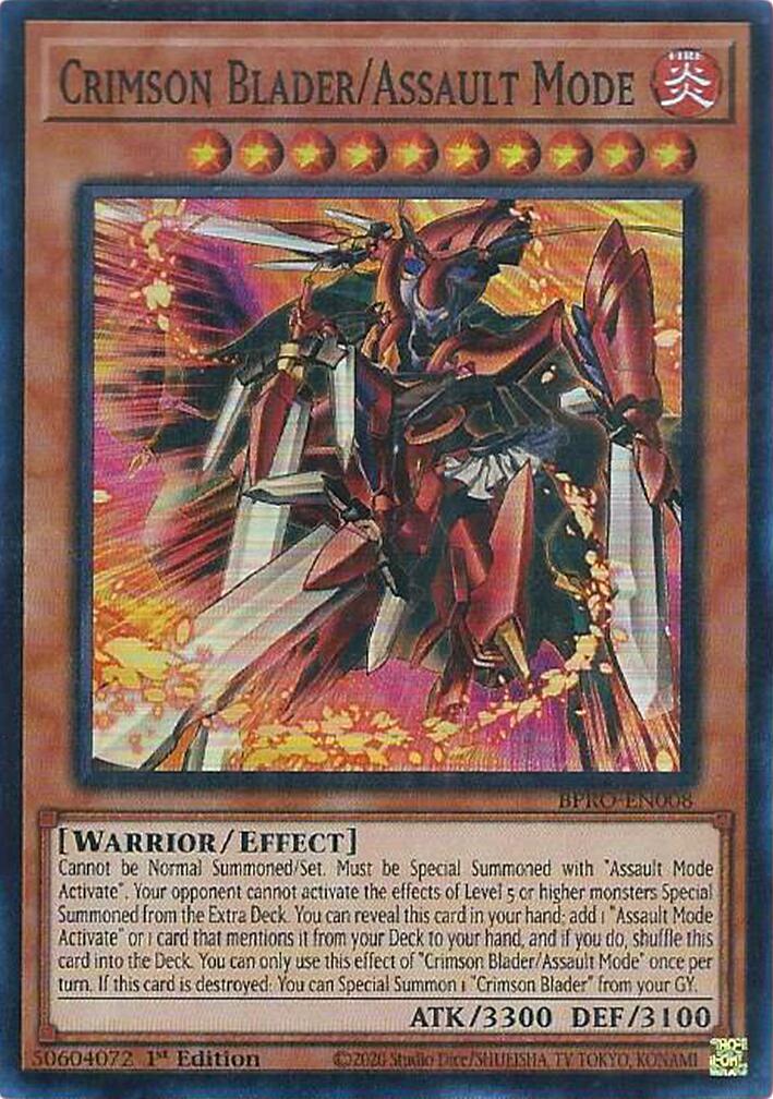 Crimson Blader/Assault Mode [BPRO-EN008] Super Rare | Gear Gaming Bentonville