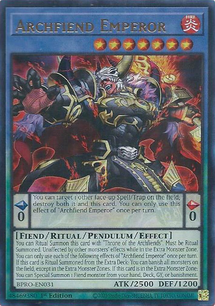 Archfiend Emperor [BPRO-EN031] Ultra Rare | Gear Gaming Bentonville