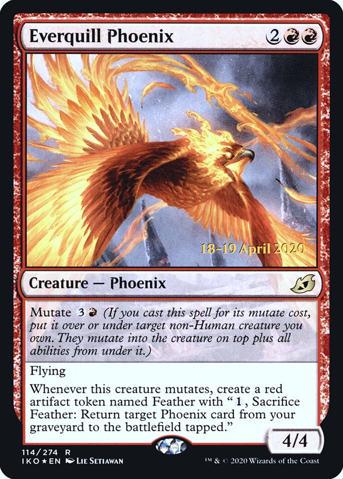 Everquill Phoenix [Ikoria: Lair of Behemoths Prerelease Promos] | Gear Gaming Bentonville
