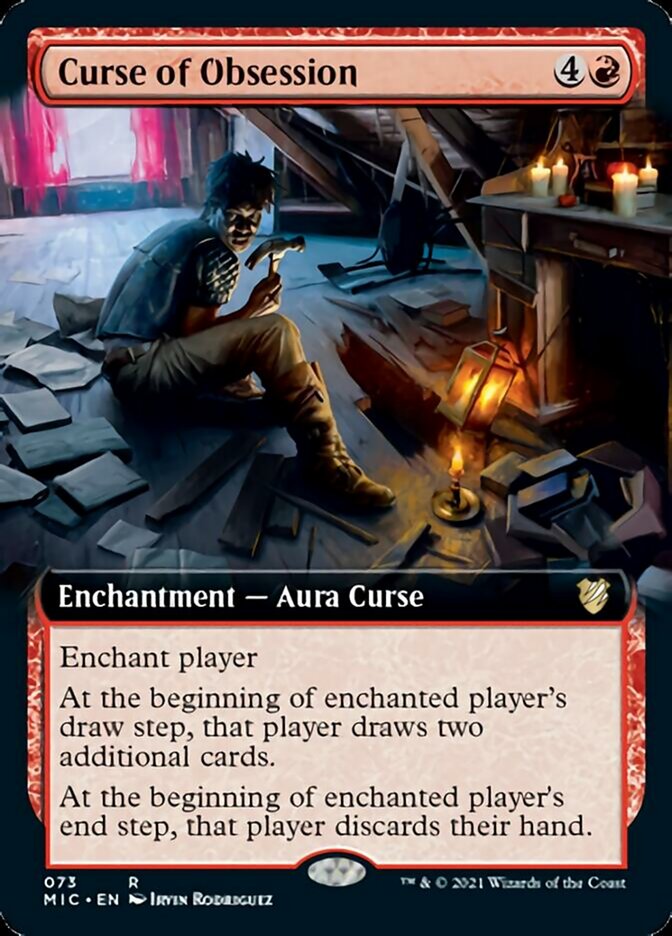Curse of Obsession (Extended Art) [Innistrad: Midnight Hunt Commander] | Gear Gaming Bentonville