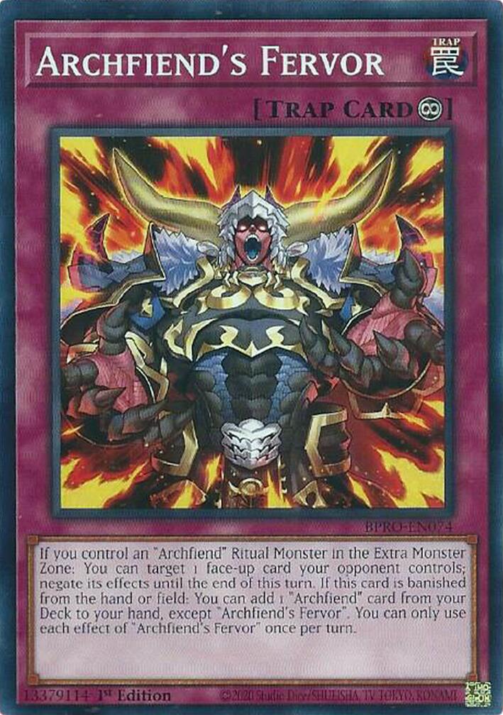 Archfiend's Fervor [BPRO-EN074] Common | Gear Gaming Bentonville