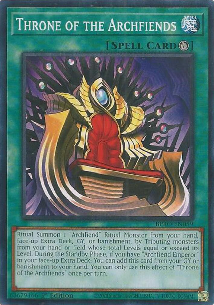 Throne of the Archfiends [BPRO-EN059] Common | Gear Gaming Bentonville