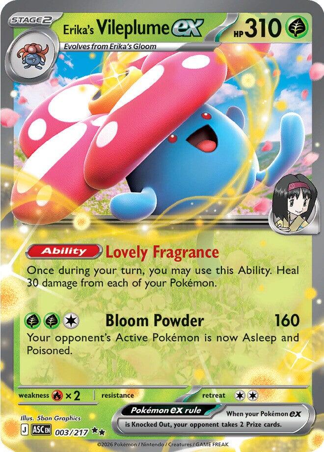 Erika's Vileplume ex (003/217) [Mega Evolution: Ascended Heroes] | Gear Gaming Bentonville