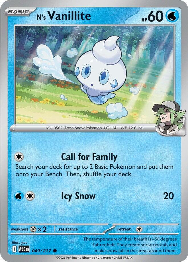 N's Vanillite (049/217) [Mega Evolution: Ascended Heroes] | Gear Gaming Bentonville