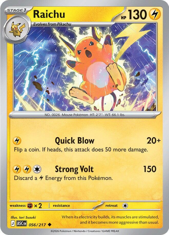 Raichu (056/217) [Mega Evolution: Ascended Heroes] | Gear Gaming Bentonville