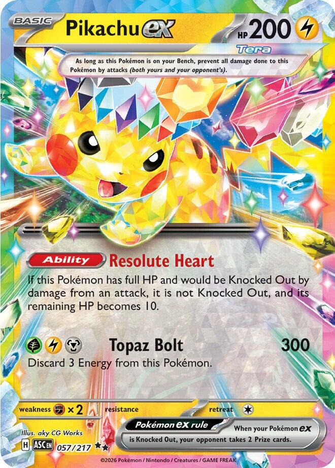 Pikachu ex (057/217) [Mega Evolution: Ascended Heroes] | Gear Gaming Bentonville