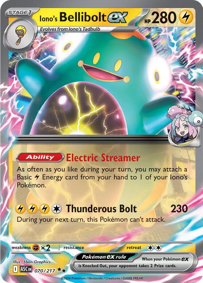 Iono's Bellibolt ex (070/217) [Mega Evolution: Ascended Heroes] | Gear Gaming Bentonville