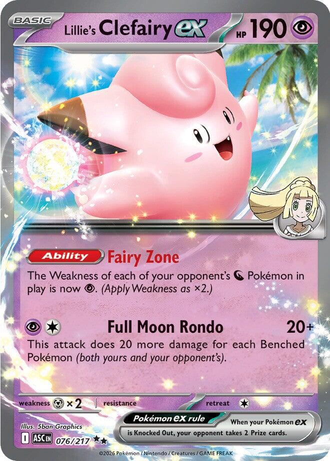 Lillie's Clefairy ex (076/217) [Mega Evolution: Ascended Heroes] | Gear Gaming Bentonville
