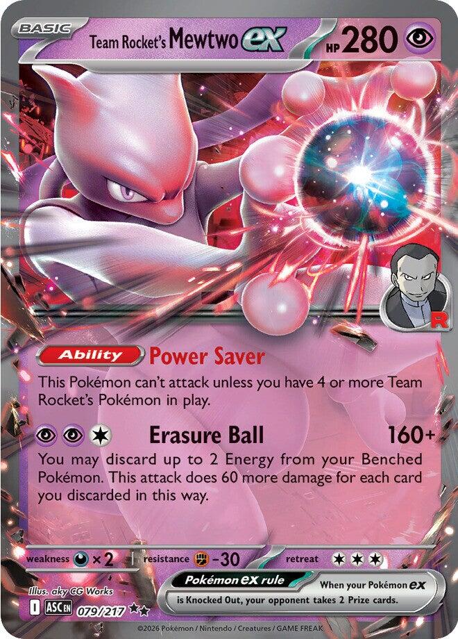 Team Rocket's Mewtwo ex (079/217) [Mega Evolution: Ascended Heroes] | Gear Gaming Bentonville