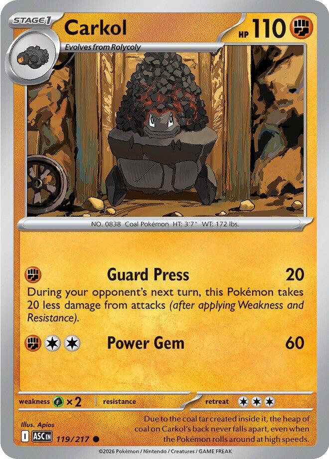 Carkol (119/217) [Mega Evolution: Ascended Heroes] | Gear Gaming Bentonville