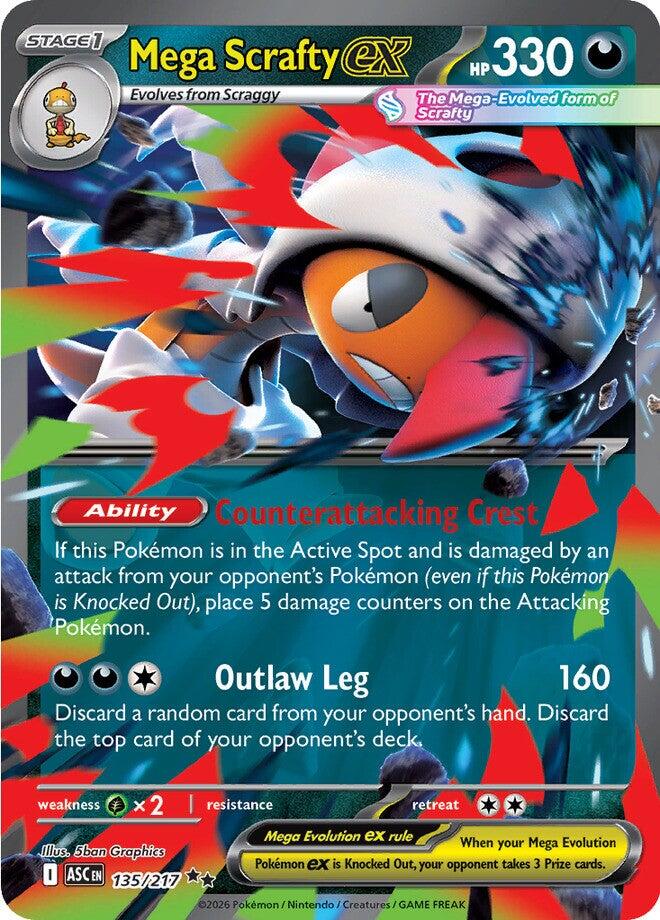 Mega Scrafty ex (135/217) [Mega Evolution: Ascended Heroes] | Gear Gaming Bentonville