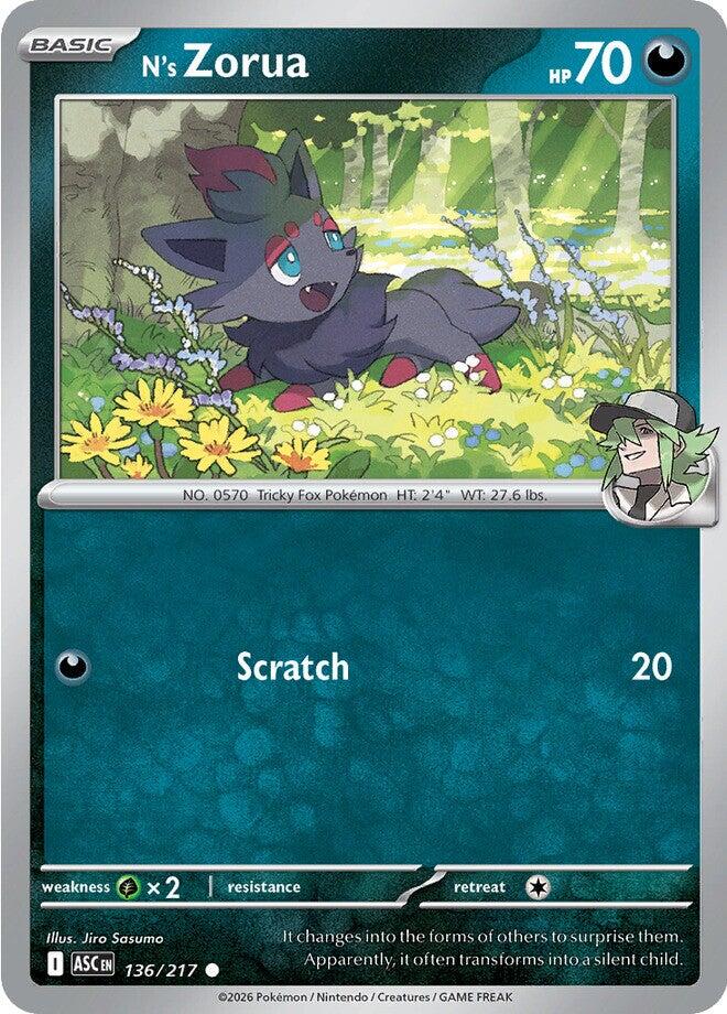 N's Zorua (136/217) [Mega Evolution: Ascended Heroes] | Gear Gaming Bentonville