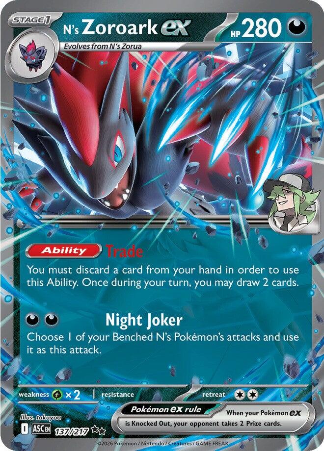 N's Zoroark ex (137/217) [Mega Evolution: Ascended Heroes] | Gear Gaming Bentonville