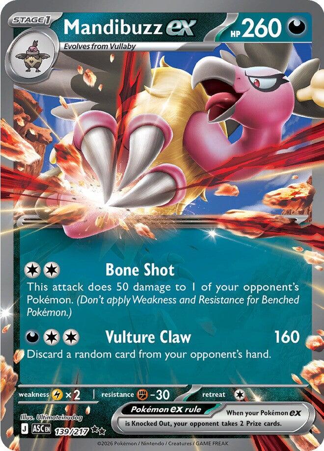 Mandibuzz ex (139/217) [Mega Evolution: Ascended Heroes] | Gear Gaming Bentonville