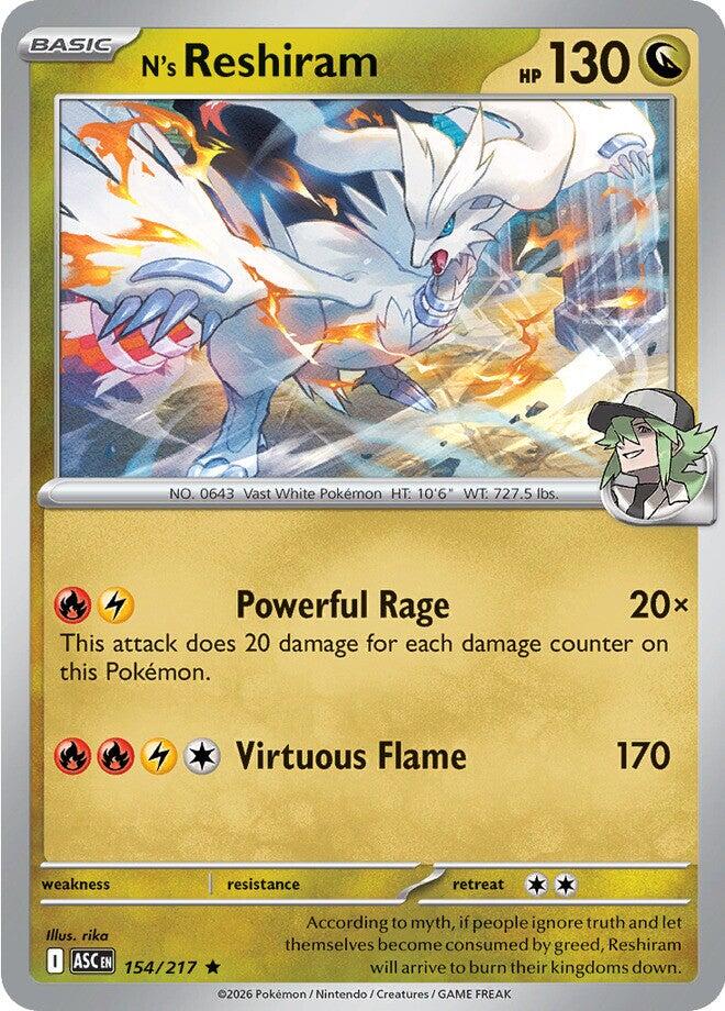 N's Reshiram (154/217) [Mega Evolution: Ascended Heroes] | Gear Gaming Bentonville